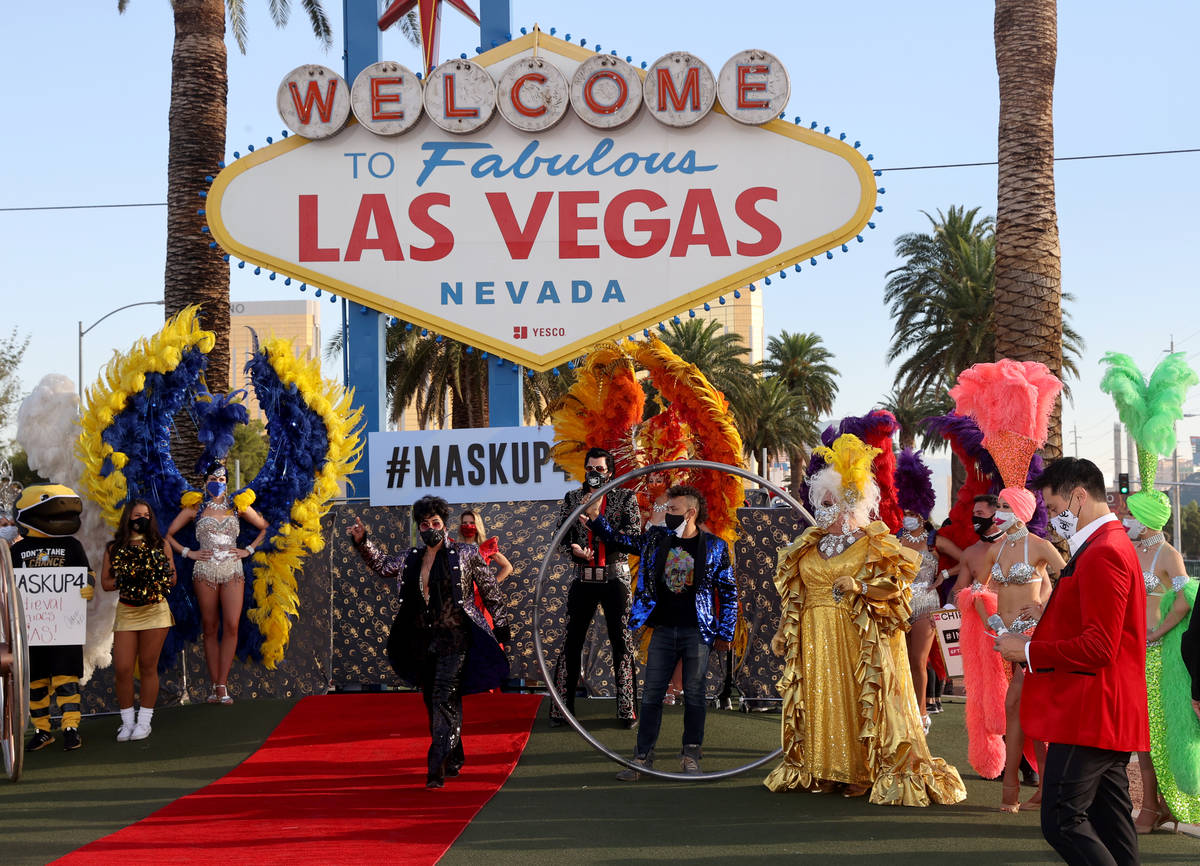 Prince Impersonator, Tony Torres, walks the red carpet at the Welcome to Fabulous Las Vegas sig ...