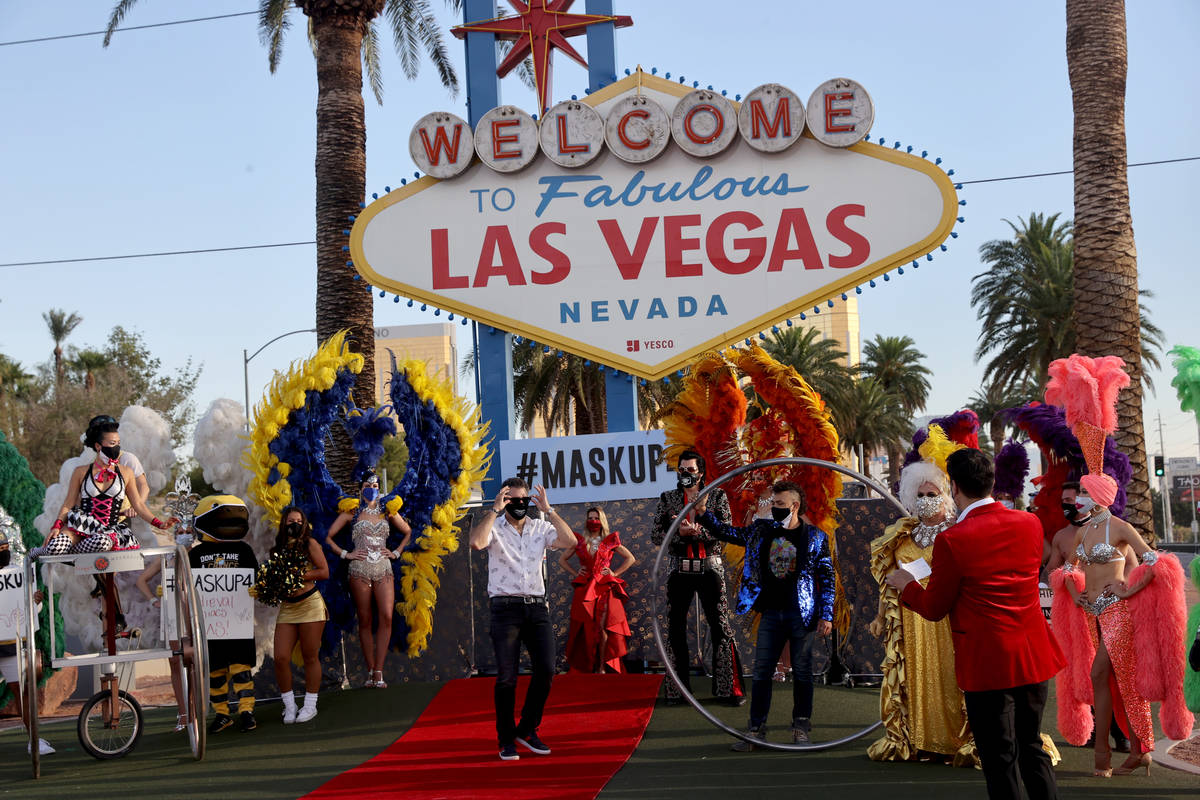 Las Vegas Review-Journal columnist John Katsilometes walks the red carpet at the Welcome to Fab ...