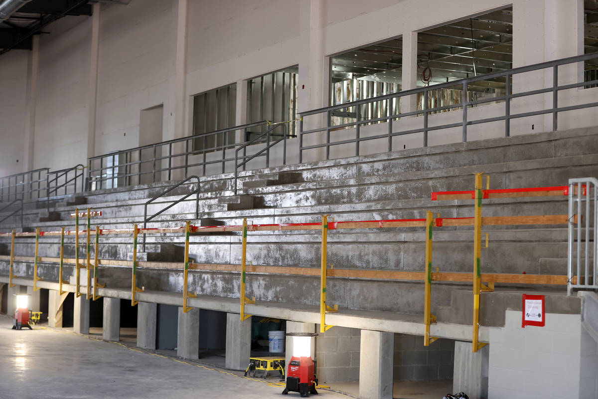 The seating area under construction at Lifeguard Arena in Henderson during a tour, Friday, June ...
