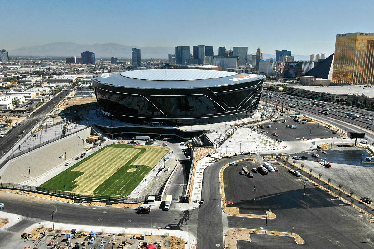 Aerial View Of Allegiant Stadium And The Natural Grass Field Tray On Thursday June 25 Las Vegas Review Journal