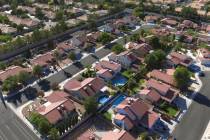 Single family houses are seen in Summerlin on Friday, Oct. 11, 2019. (Bizuayehu Tesfaye/Las Veg ...