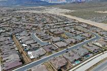 Aerial view of Summerlin homes near the end of Far Hills Avenue in Summerlin. (Michael Quine/La ...