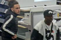 Police are looking for two men in connection to a robbery Tuesday, March 10, 2020, at a busines ...