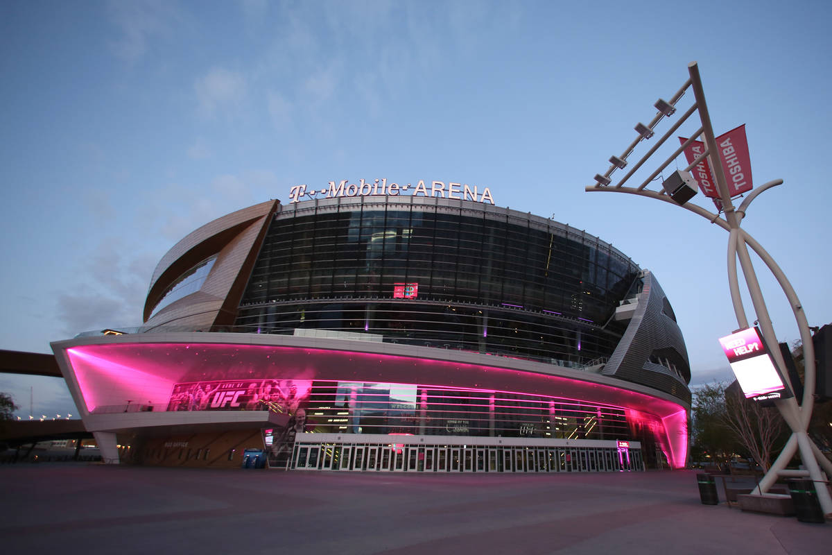 T-Mobile Arena is see following Gov. Steve Sisolak's statewide order that non-essential busines ...