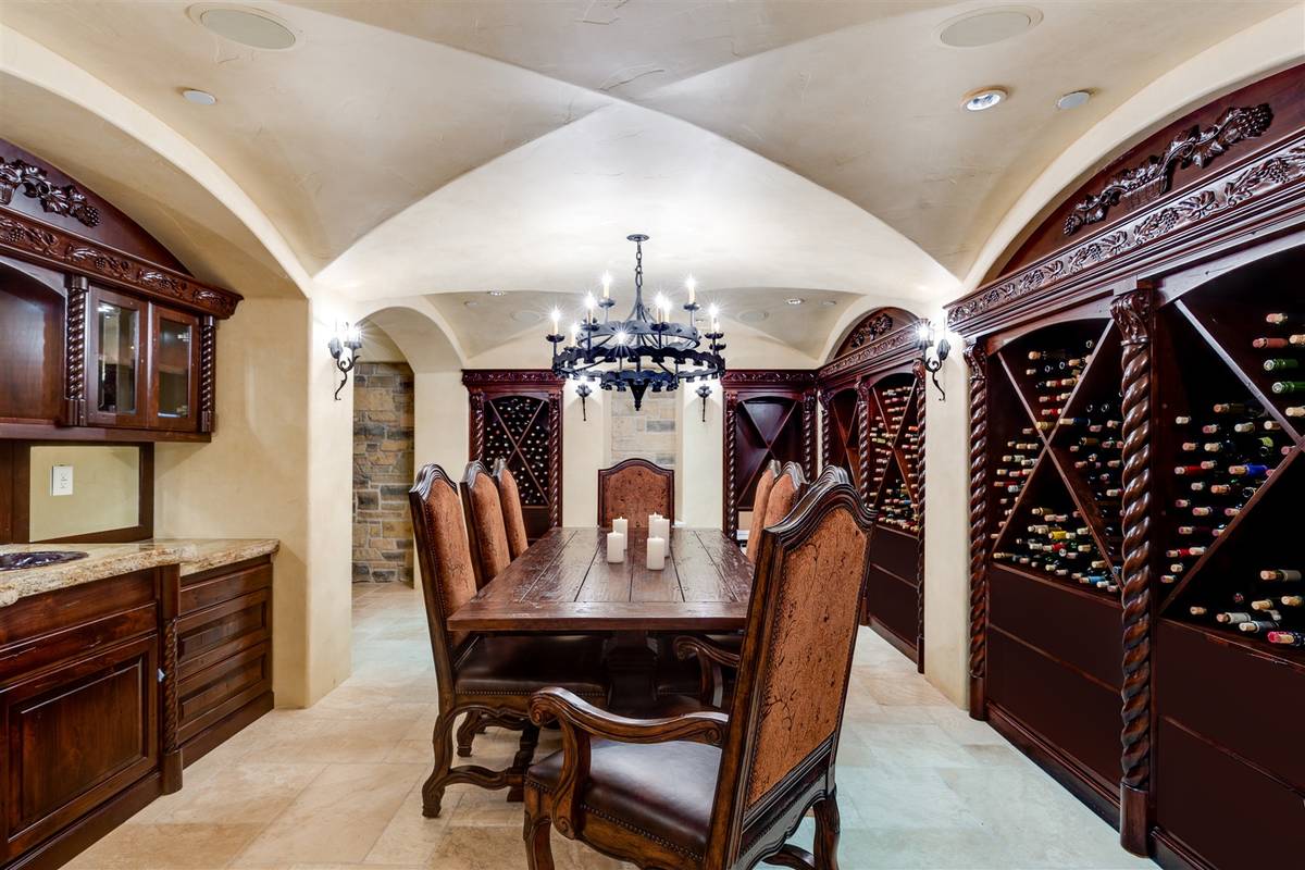 In the lower-level entertainment floor of the home there is a climate-controlled wine room. (Lu ...