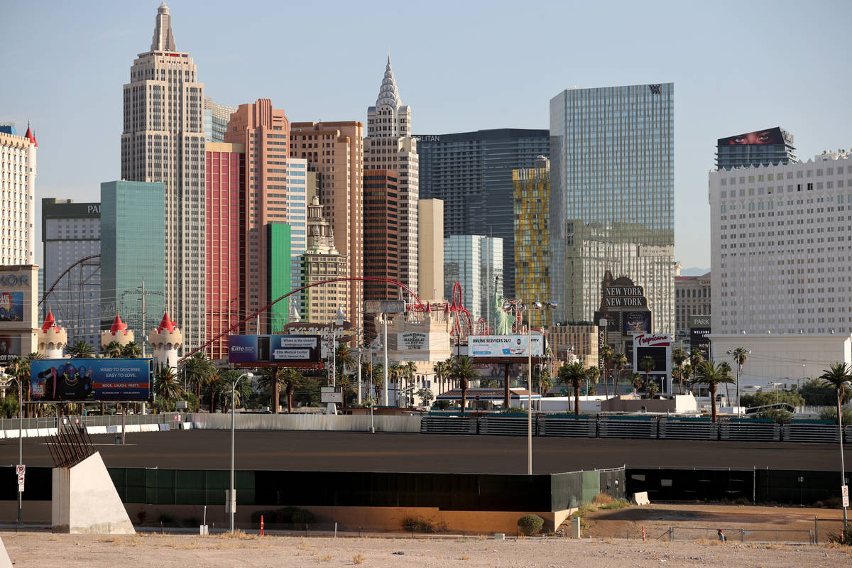 The south Strip near Tropicana Avenue in Las Vegas Wednesday, June 24, 2020. (K.M. Cannon/Las V ...