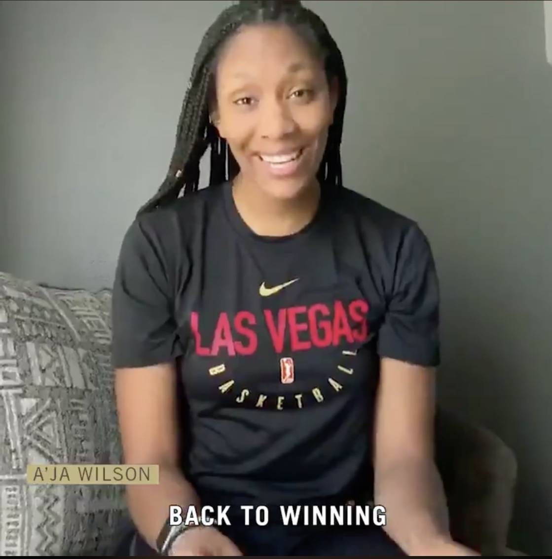 Las Vegas Aces star A'ja Wilson shown in a new social media campaign launched by MGM Resorts In ...