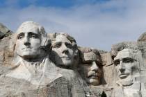 A March 22, 2019, file photo shows Mount Rushmore in Keystone, S.D. President Donald Trump wil ...