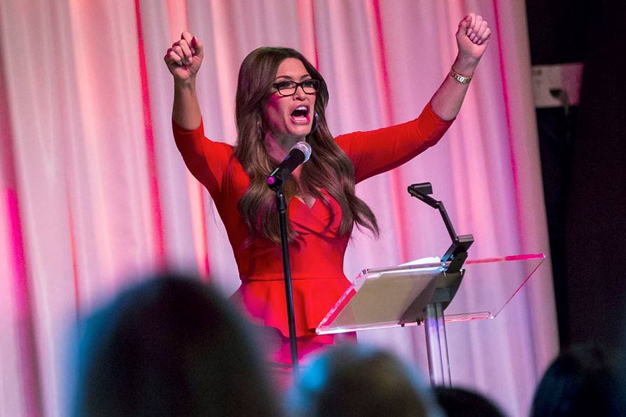 Kimberly Guilfoyle, senior adviser for Donald Trump's 2020 campaign, speaks during a leadership ...