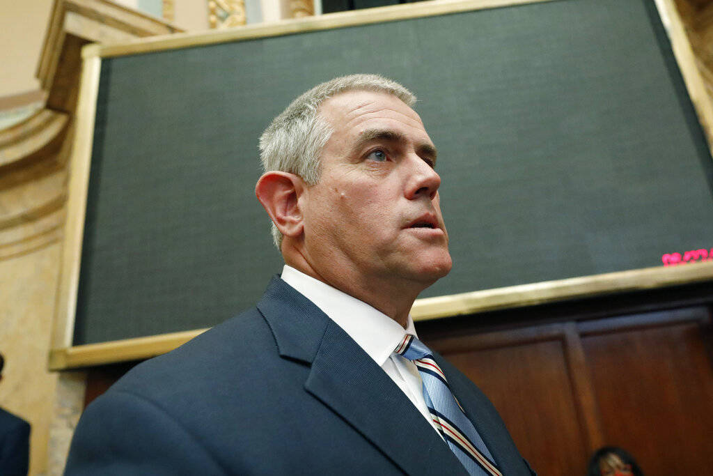Speaker Philip Gunn, R-Clinton, speaks to reporters Saturday, June 27, 2020 at the Capitol in J ...