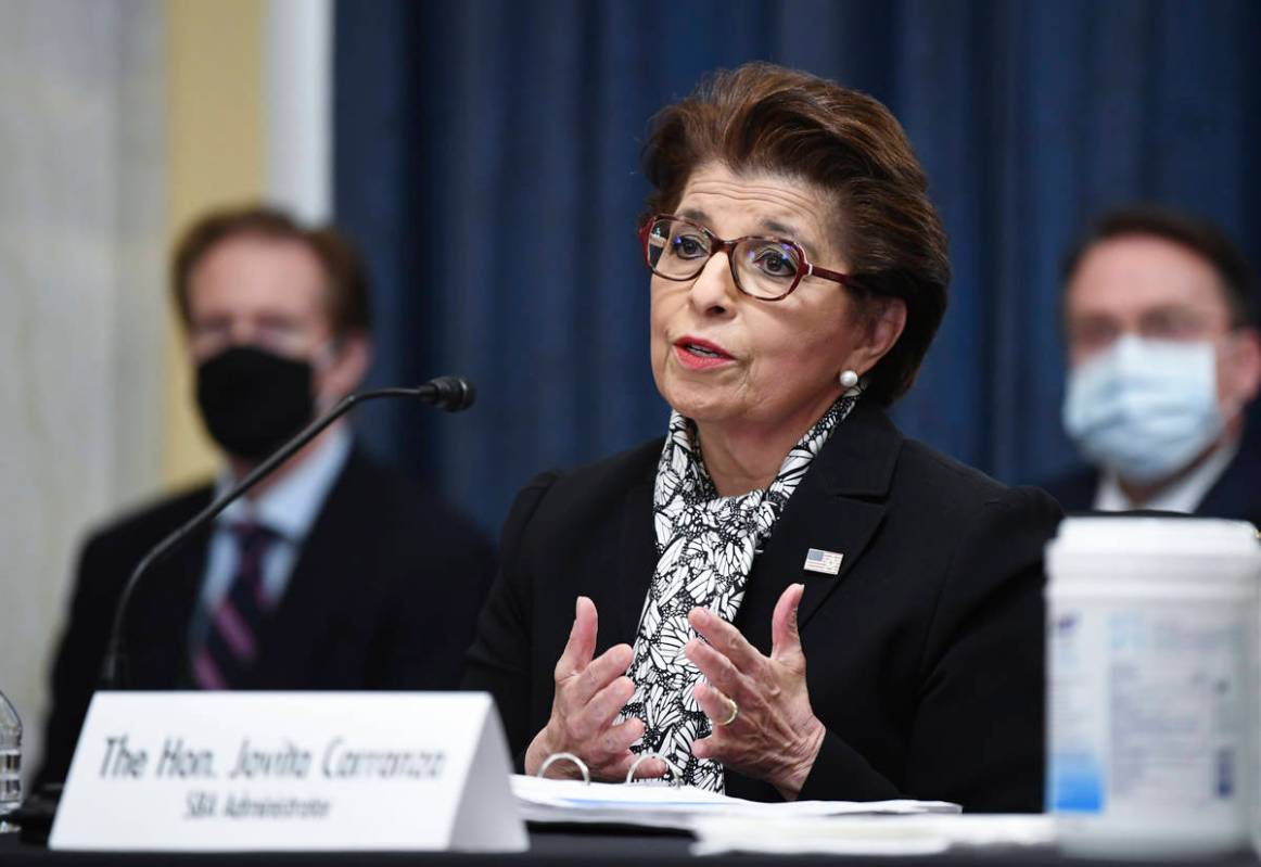 FILE - In this June 10, 2020 file photo, Jovita Carranza, Administrator of the Small Business A ...