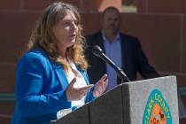 Clark County Commission chairwoman Marilyn Kirkpatrick provides an update on coronavirus fight ...