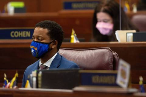 Nevada Assemblyman, William McCurdy II, inside the Assembly chambers on the first day of the 31 ...