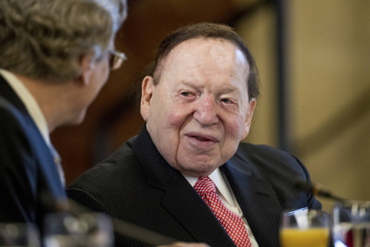 Sheldon Adelson, chairman and CEO of Las Vegas Sands Corp., is shown in a Feb. 10, 2017, photo. ...