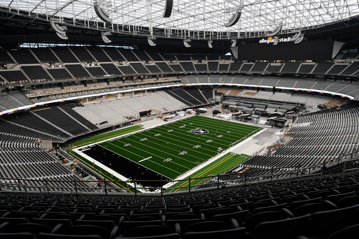 The nearly complete Allegiant Stadium on June 12, 2020. (Matt Aguirre/Las Vegas Raiders)