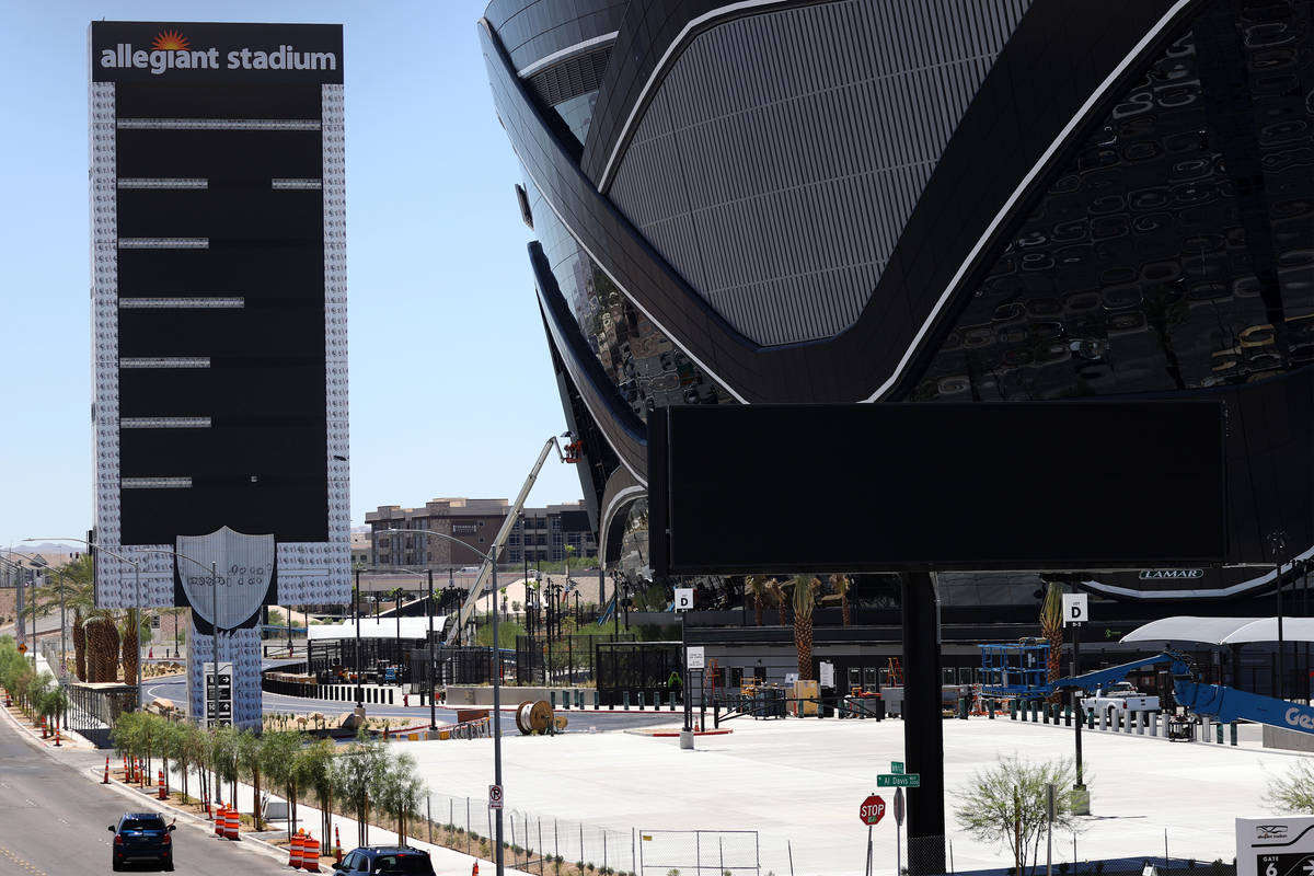 The Raiders Allegiant Stadium in Las Vegas, Saturday, July 18, 2020. (Erik Verduzco / Las Vegas ...