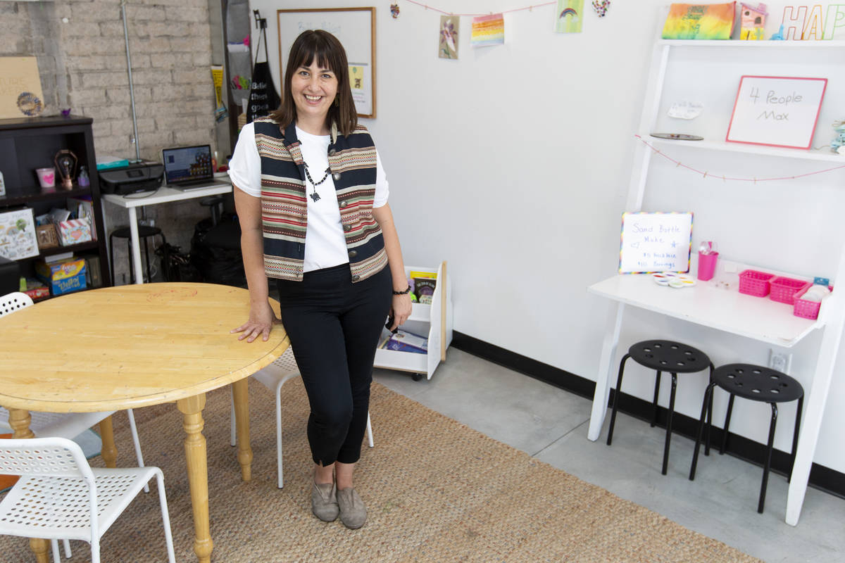 Melissa Flaxman, creator of Future Makers LV, poses for a portrait at the microschool's space i ...