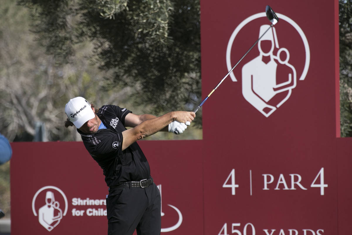 Alex Cejka of Germany plays his shot from the fourth tee during the second round of the Shriner ...