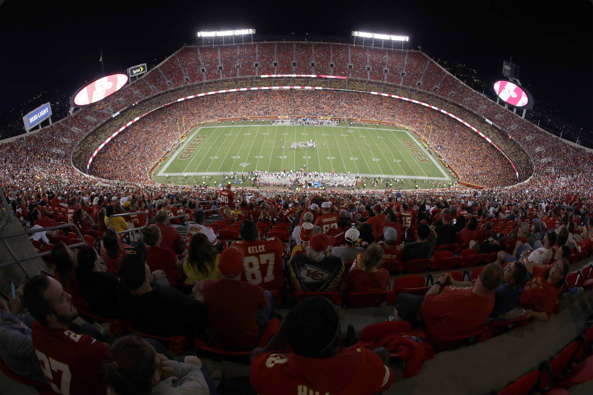 FILE - In this Aug. 24, 2019, file photo, the Kansas City Chiefs and the San Francisco 49ers pl ...