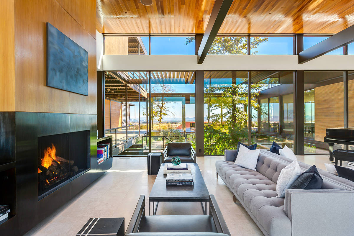 Jim Murren's home in The Ridges in Summerlin is composed entirely of glass, steel and concrete. ...