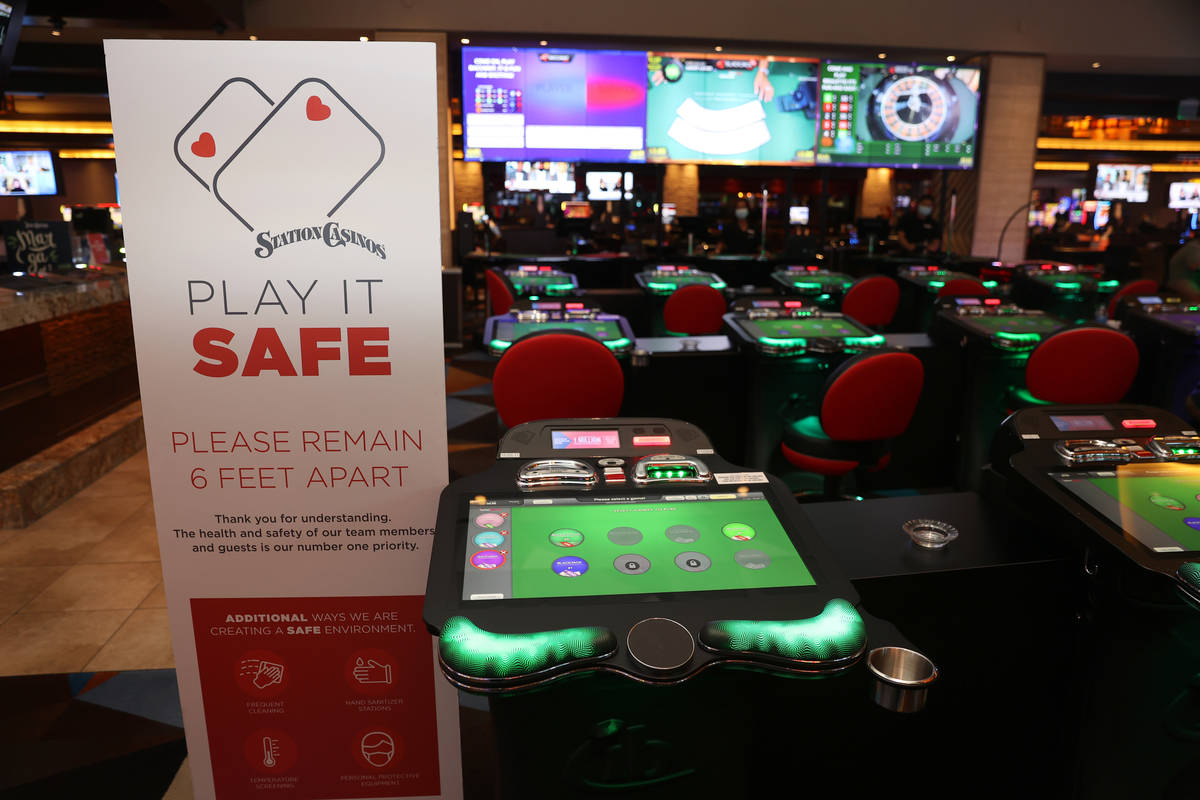 Newly installed electronic games at Palace Station Casino in Las Vegas, Friday, July 24, 2020. ...