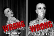 Burlesque queen Michelle L'Amour shows two ways how not to wear a face mask in a video she post ...