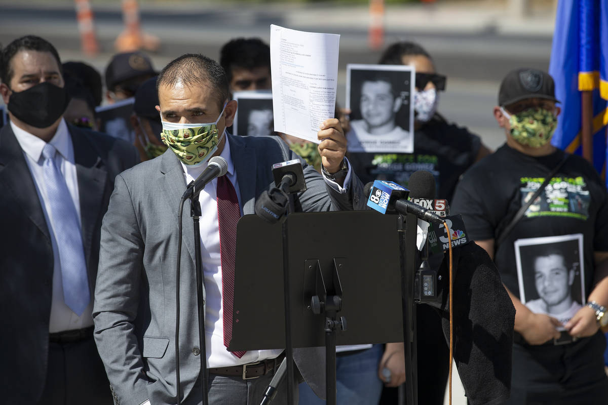 Rodolfo Gonzalez, a lawyer representing the family of Jorge Gomez, speaks about filing a federa ...