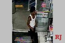 The suspect who beat a store clerk is seen on a still from surveillance video in a late June ro ...