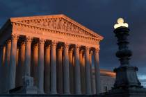The Supreme Court is seen at sunset in Washington. (AP Photo/J. Scott Applewhite)