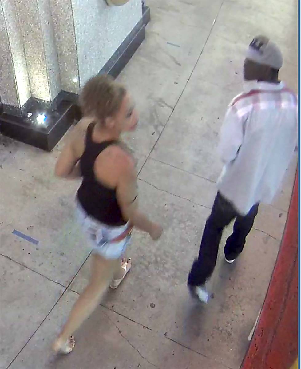 Las Vegas police seek help identifying two people of interest in a downtown Las Vegas stabbing ...