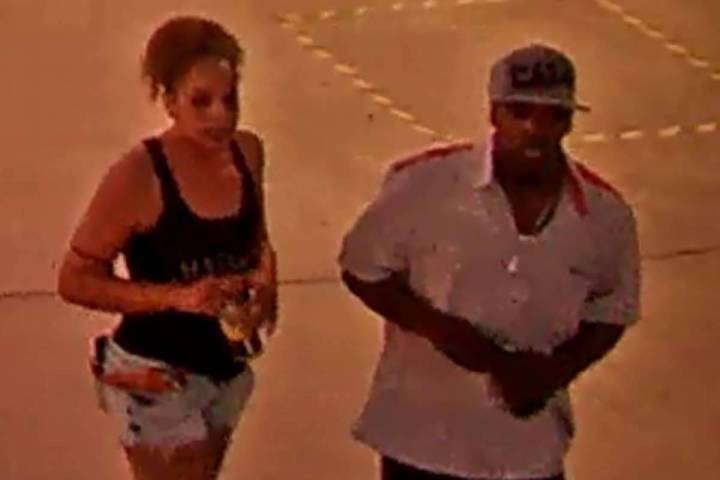 Las Vegas police seek help identifying two people of interest in a downtown Las Vegas stabbing ...