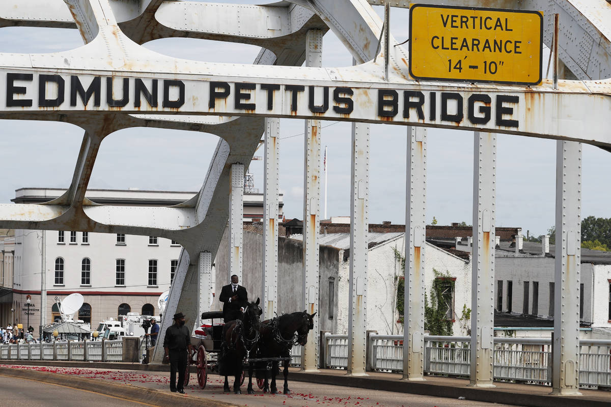 John Lewis’ body crosses Edmund Pettus Bridge in Alabama Las Vegas