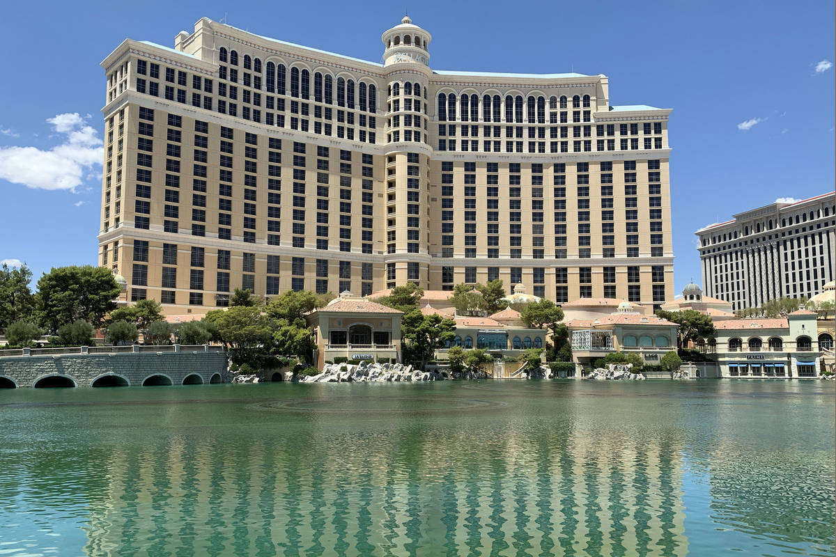 Las Vegas police investigate a drowning at the Bellagio fountains on the St...