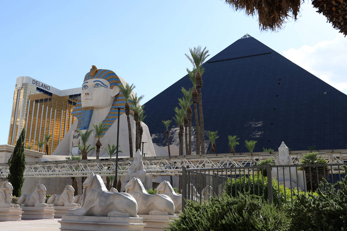 Luxor hotel-casino in Las Vegas, Monday, July 27, 2020. (Erik Verduzco / Las Vegas Review-Journ ...