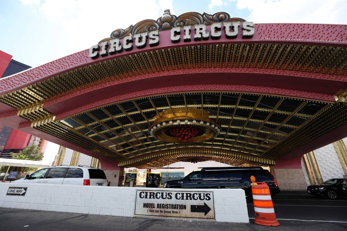 Circus Circus hotel-casino in Las Vegas, Monday, July 27, 2020. (Erik Verduzco / Las Vegas Revi ...