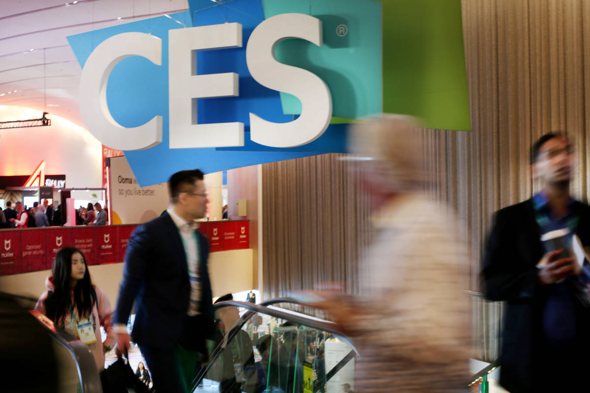 Individuals fill the Sands Expo before CES 2020 floor open on Jan. 7, 2020, in Las Vegas. (Eliz ...