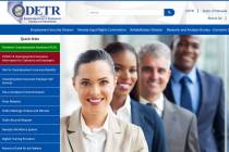A screenshot of Nevada Department of Employment, Training and Rehabilitation's website. (DETR)