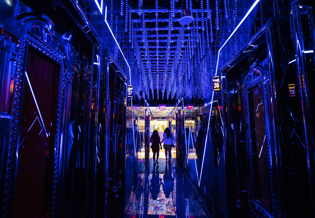 A hallway leading to rooms at Kamu Karaoke at the Grand Canal Shoppes at The Venetian in Las Ve ...