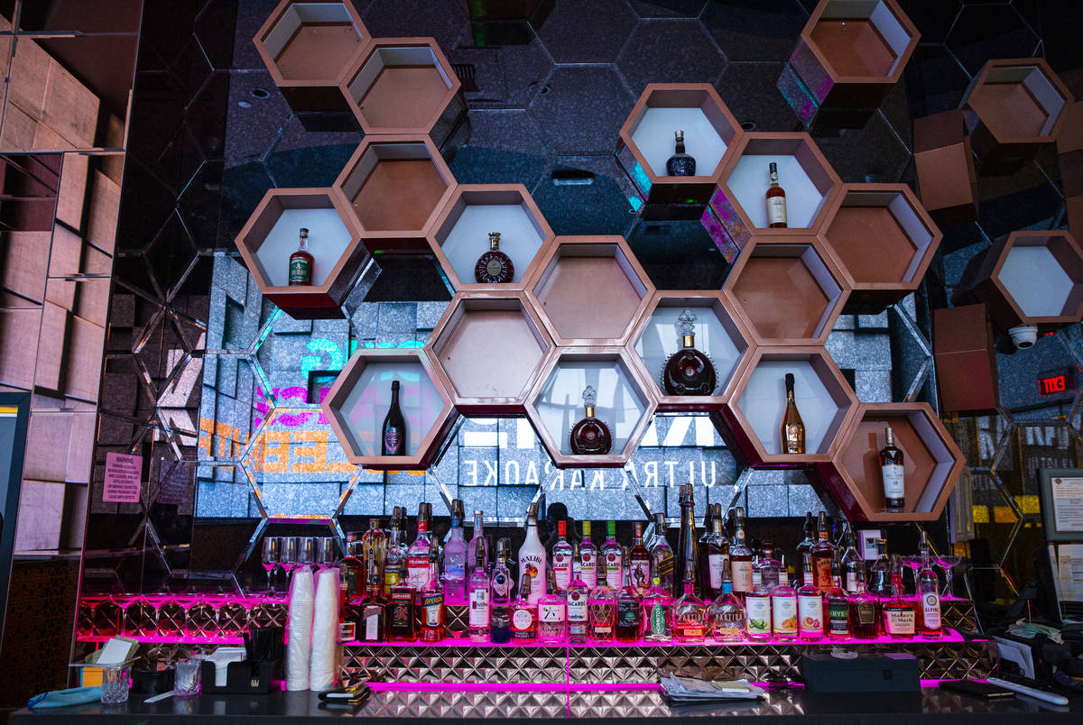 The bar at Kamu Karaoke at the Grand Canal Shoppes at The Venetian in Las Vegas on Thursday, Ju ...
