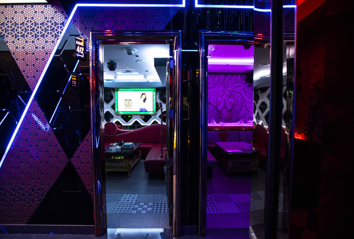 Rooms at Kamu Karaoke at the Grand Canal Shoppes at The Venetian in Las Vegas on Thursday, July ...