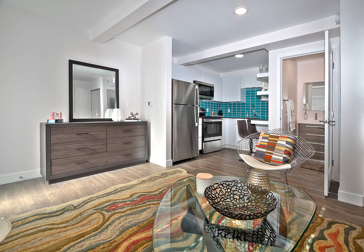Downtown Las Vegas apartment complex, Stax Studios, offers units measuring from 285 square feet ...