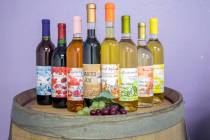 Craft bottle wines from Pine Hollow Winery. (Elizabeth Brumley/Las Vegas Review-Journal)