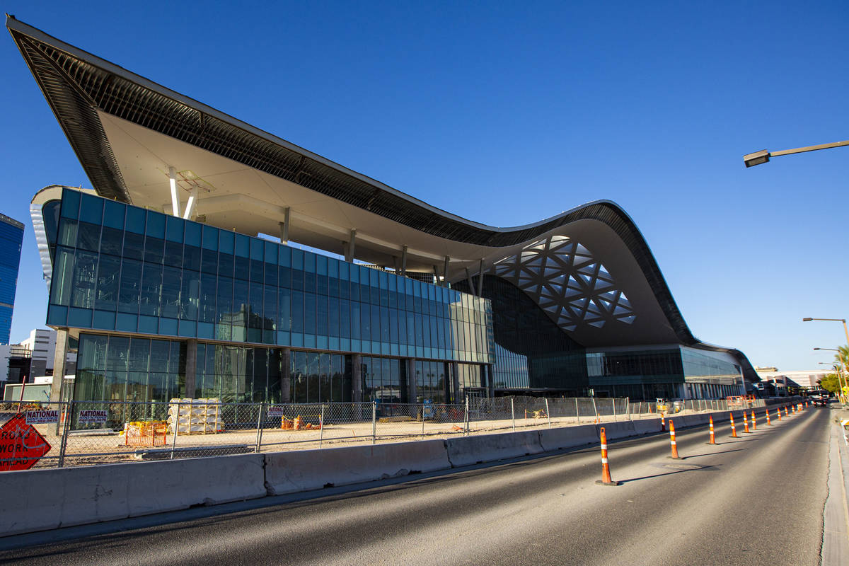 An exterior view of the Las Vegas Convention Center expansion in Las Vegas on Friday, July 31, ...