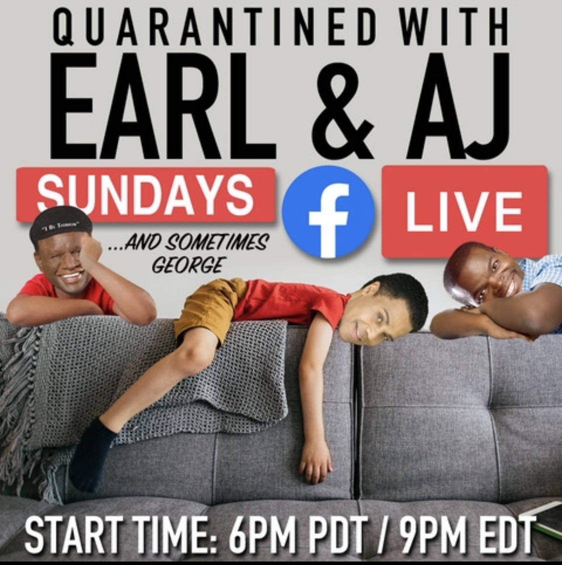 The promo photo for "Quarantined With Earl & AJ" on Earl Turner's Facebook fan page. (Earl Turner)