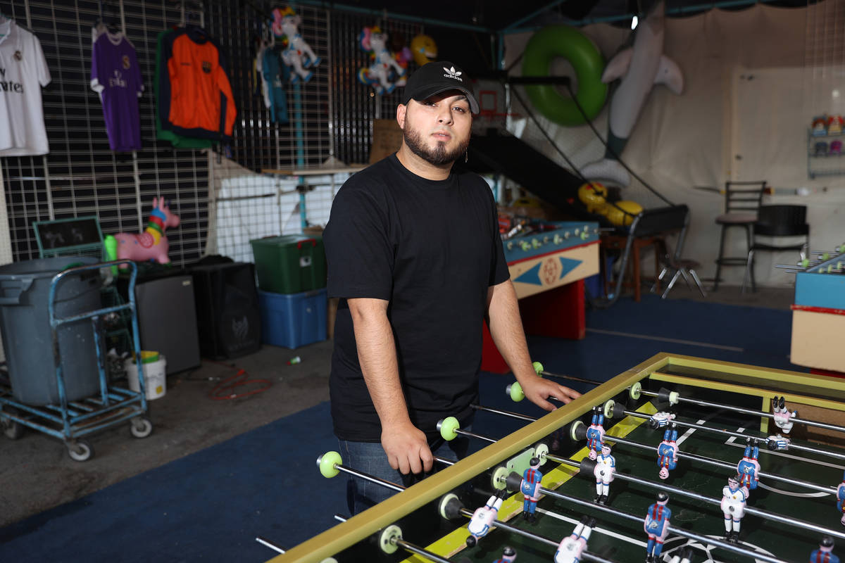 Shop owner Luis Arturo Cordoba Reyes at Broadacres Marketplace in North Las Vegas, Friday, July ...
