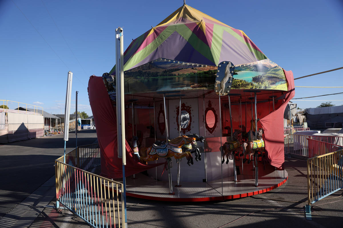 Carnival rides remain closed during the coronavirus pandemic at Broadacres Marketplace in North ...
