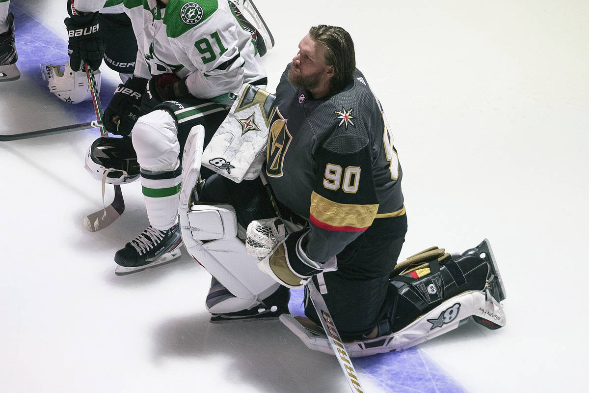Robin Lehner Vegas Golden Knights Unsigned 2020 Stanley Cup Playoffs Game 7  vs. Vancouver Canucks Diving Save Photograph