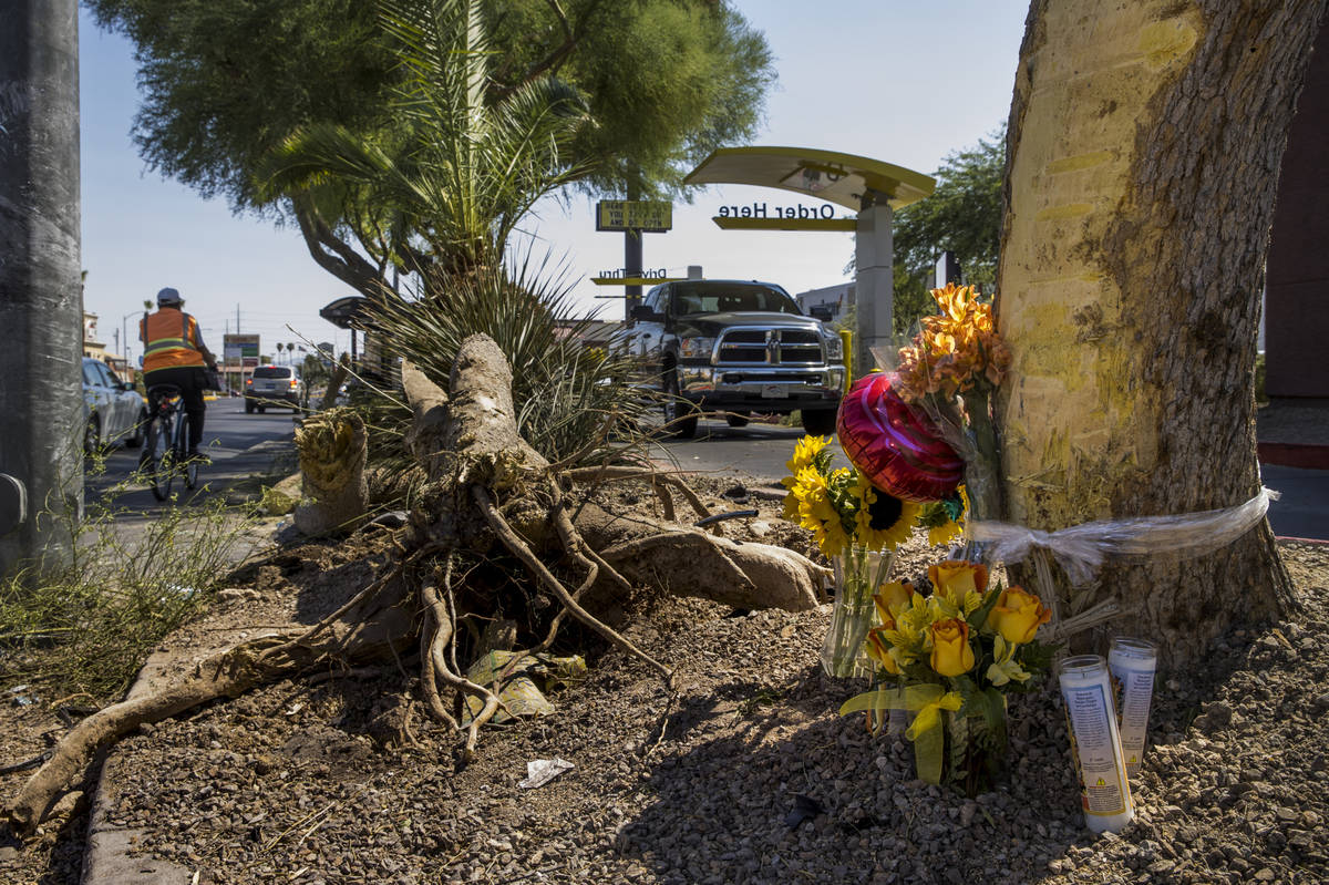 A small memorial has begun and tree limbs are still down near McDonalds where two teenage girls ...