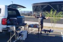 Anthony Silva and his wife Tonie Silva held the first tailgate at the recently completed Allegi ...