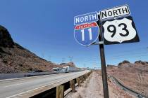 Interstate 11 near the Hoover Dam Bypass Bridge. K.M. Cannon Las Vegas Review-Journal @KMCannon ...